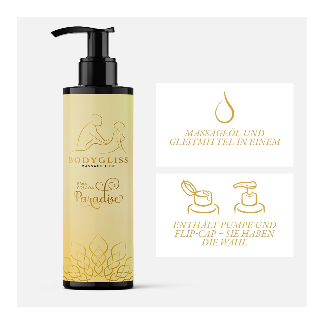 BodyGliss - Massageöl und Gleitmittel in Einem Pina Colada - 150 ml